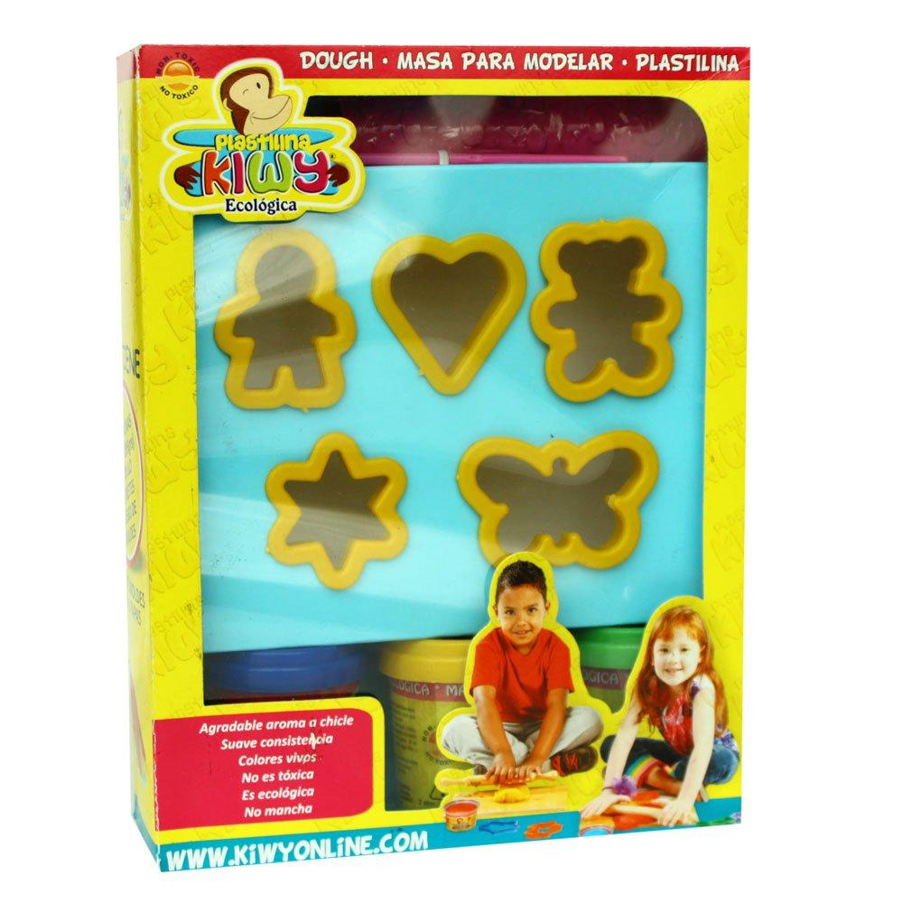 caja de plastilina ecologica 3 x 65 gr. figuras varias