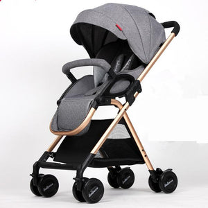 Lightweight Portable Baby Stroller With Large Storage Bag,Sunshade Folding Baby Carriage,High Landscape Prams Baby Strollers
