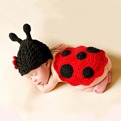 2 pieces set Newborn Insects Knit Crochet Costume