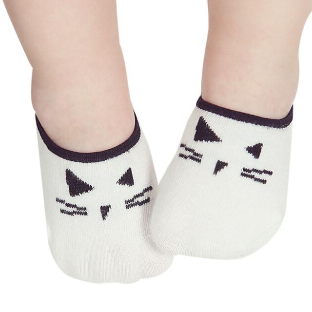 kids boy Kids socks Lovely Baby Boy Girl Cartoon Cat Print Elastic Socks Antiskid Socks