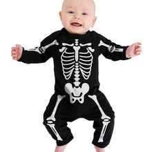 Load image into Gallery viewer, Cotton Skeleton Long Sheeve Jumpsuit