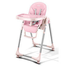Load image into Gallery viewer, Portable High Chair For Baby Foldable Baby Highchairs for Feedding Adjustable Booster Seat For Dinner Table With Four Wheels
