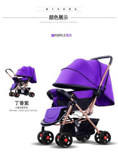 Load image into Gallery viewer, High Landscope Umbrella Baby Stroller Two Way Baby Trolley Portable Lying Baby Cart Width Sleeping Basket Newborn Pram carrinho