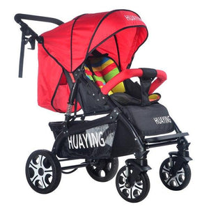 Luxury Baby Stroller with Foot Cover Portable Lying Two-way Baby Cart Widen Enlarge Sleeping Basket Newborn Pram Baby Trolleys