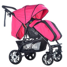 Load image into Gallery viewer, Luxury Baby Stroller with Foot Cover Portable Lying Two-way Baby Cart Widen Enlarge Sleeping Basket Newborn Pram Baby Trolleys