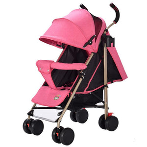 Super Lightweight Portable Folding Baby Strollers carrinho Can Sit & Lie Comfortable Linen Cloth Baby Trolley Umbrella Pushchair