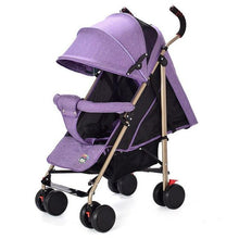 Load image into Gallery viewer, Super Lightweight Portable Folding Baby Strollers carrinho Can Sit &amp; Lie Comfortable Linen Cloth Baby Trolley Umbrella Pushchair