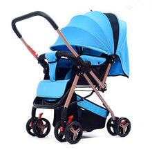 Load image into Gallery viewer, New Fashion Two-way Baby Stroller poussette Can Sit Flat Lying High Landscape Folding Umbrella Pram Baby Carriage for Newborns