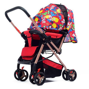 New Fashion Two-way Baby Stroller poussette Can Sit Flat Lying High Landscape Folding Umbrella Pram Baby Carriage for Newborns