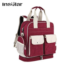Load image into Gallery viewer, INSULAR Diaper Bag Baby Nappy Changing Bags Large Capacity Maternity Mummy Diaper Backpack Stroller Bag