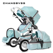 Load image into Gallery viewer, New Style Baby Stroller 3 In 1 Luxury Folding Newborns Carriage With Car Seat 0~3Years Baby Prams Sleeping Basket Kid poussette