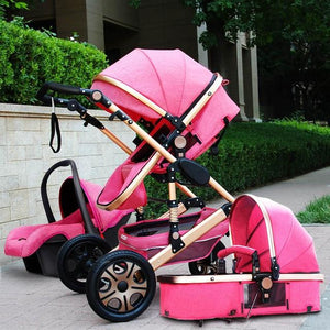 Luxury Multi function Trolley Baby Stroller 3 in 1 High Landscape Baby Carriage Seat and Sleeping Prams For Newborn poussette