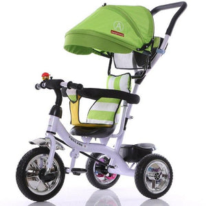 children tricycle and stroller