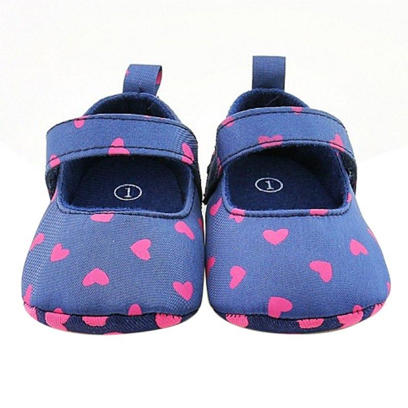 Lovely Heart Baby Girls Soft Sole First Walkers