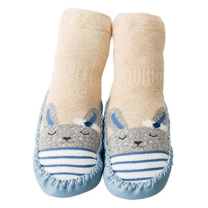 Boy Girl Socks Soft Bottom Non-Slip With Rubber Soles