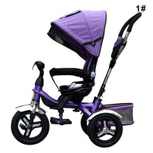 Load image into Gallery viewer, Tricycle Bicycle Child Tricycle Baby Bicycle BB Trolley Bicycle Pneumatic Tire Rotary Seat Tricycles For Children Baby Stroller