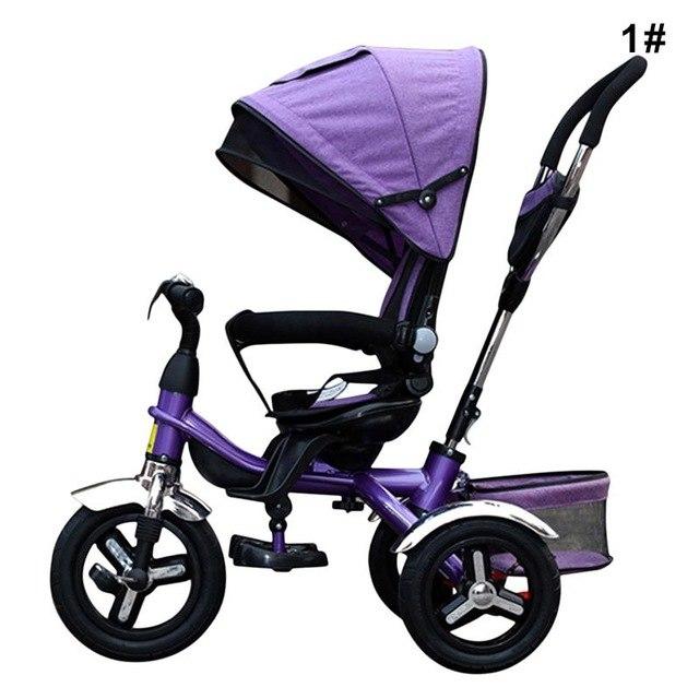 Tricycle Bicycle Child Tricycle Baby Bicycle BB Trolley Bicycle Pneumatic Tire Rotary Seat Tricycles For Children Baby Stroller